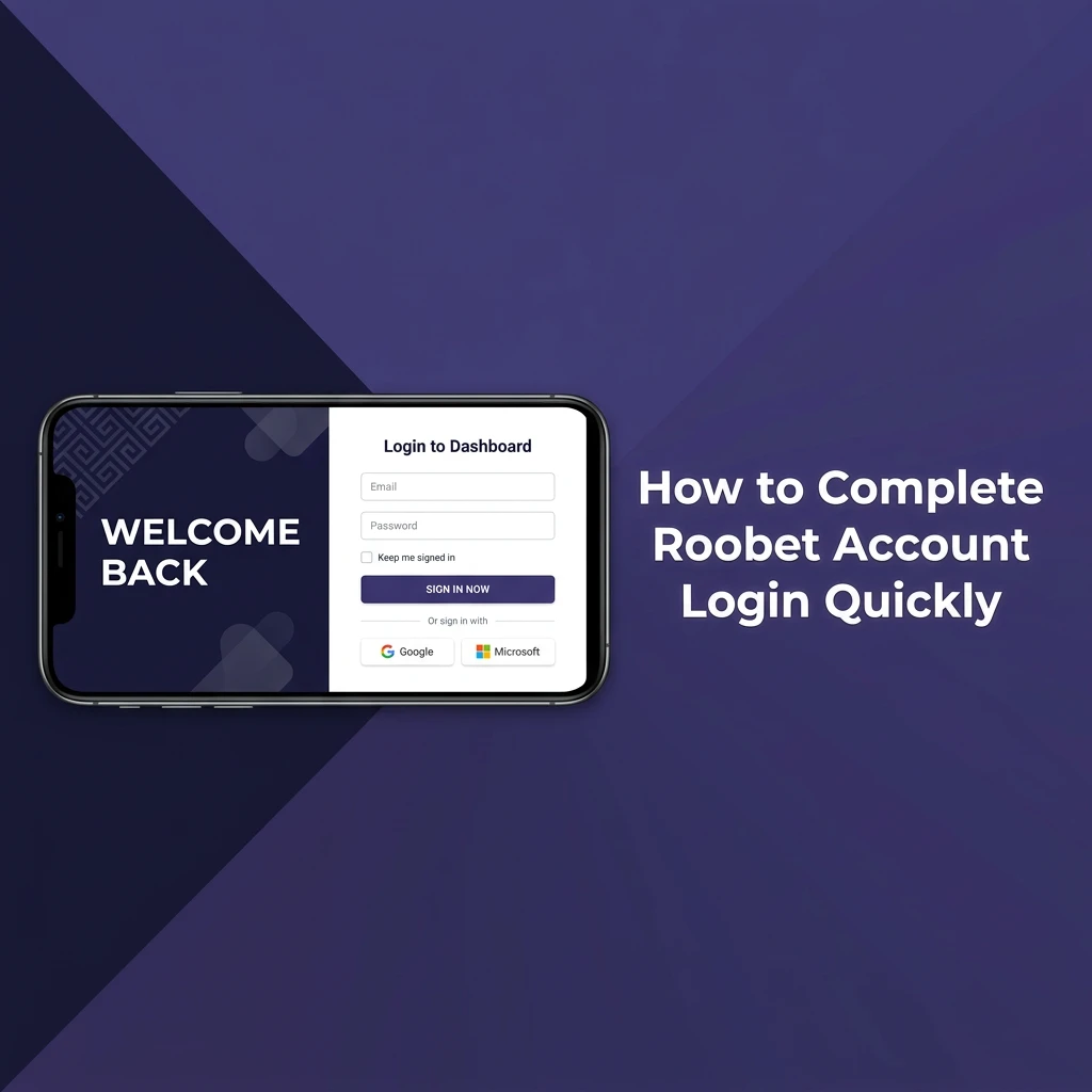 Roobet login page showing email and password fields with a Log In button for quick account access