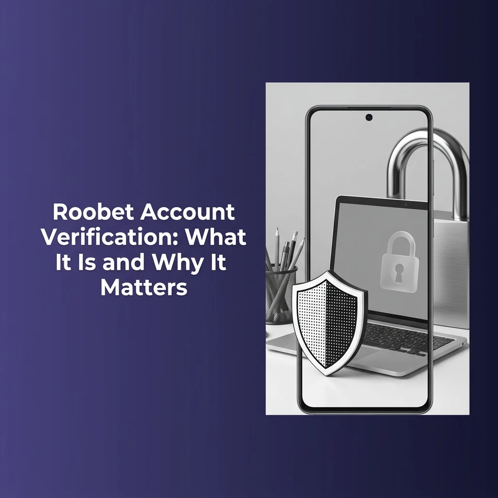 Roobet account verification steps showing ID, address, and payment method checks for secure access