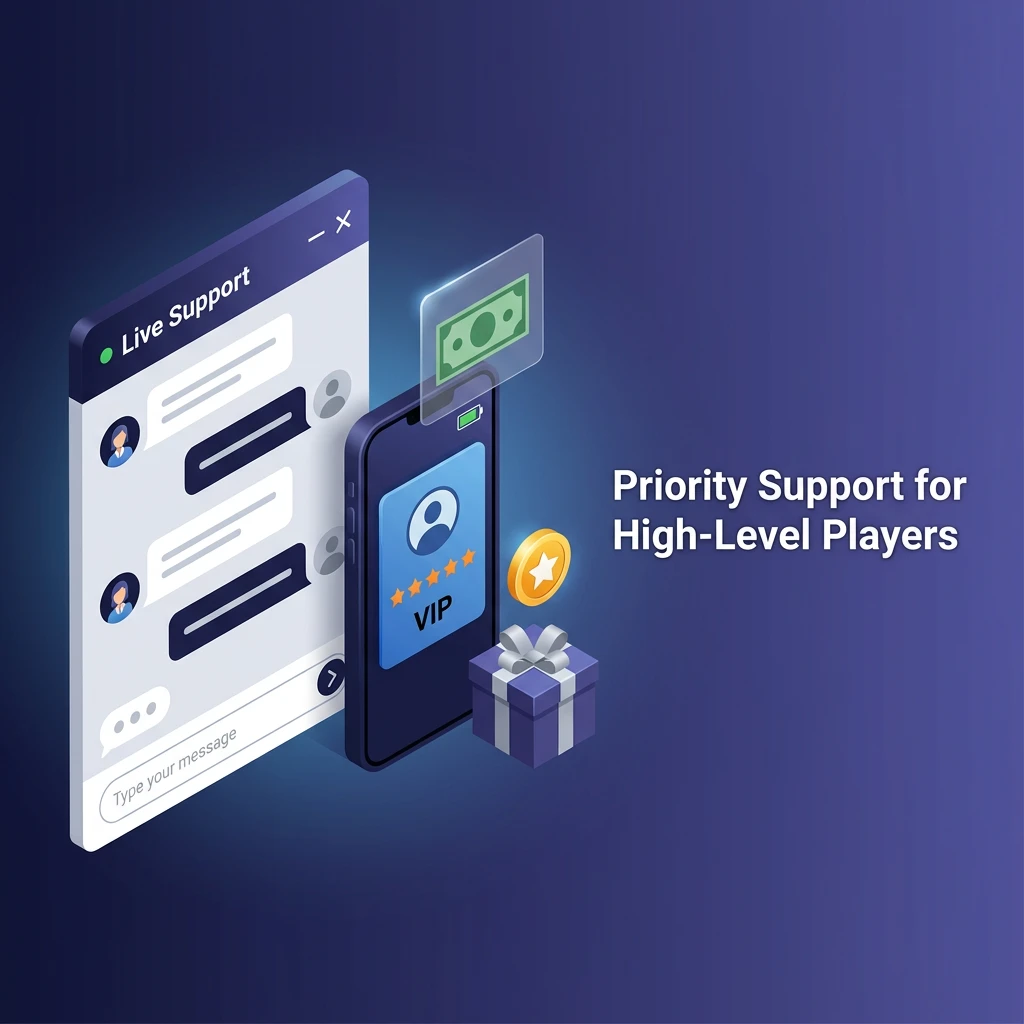 VIP player receiving priority support with faster response times and dedicated assistance on Roobet platform