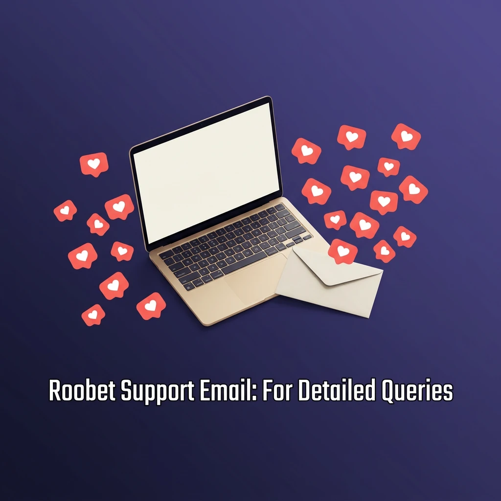 Roobet support email address for detailed queries, KYC, disputes, and account appeals with 24-48 hour response time.
