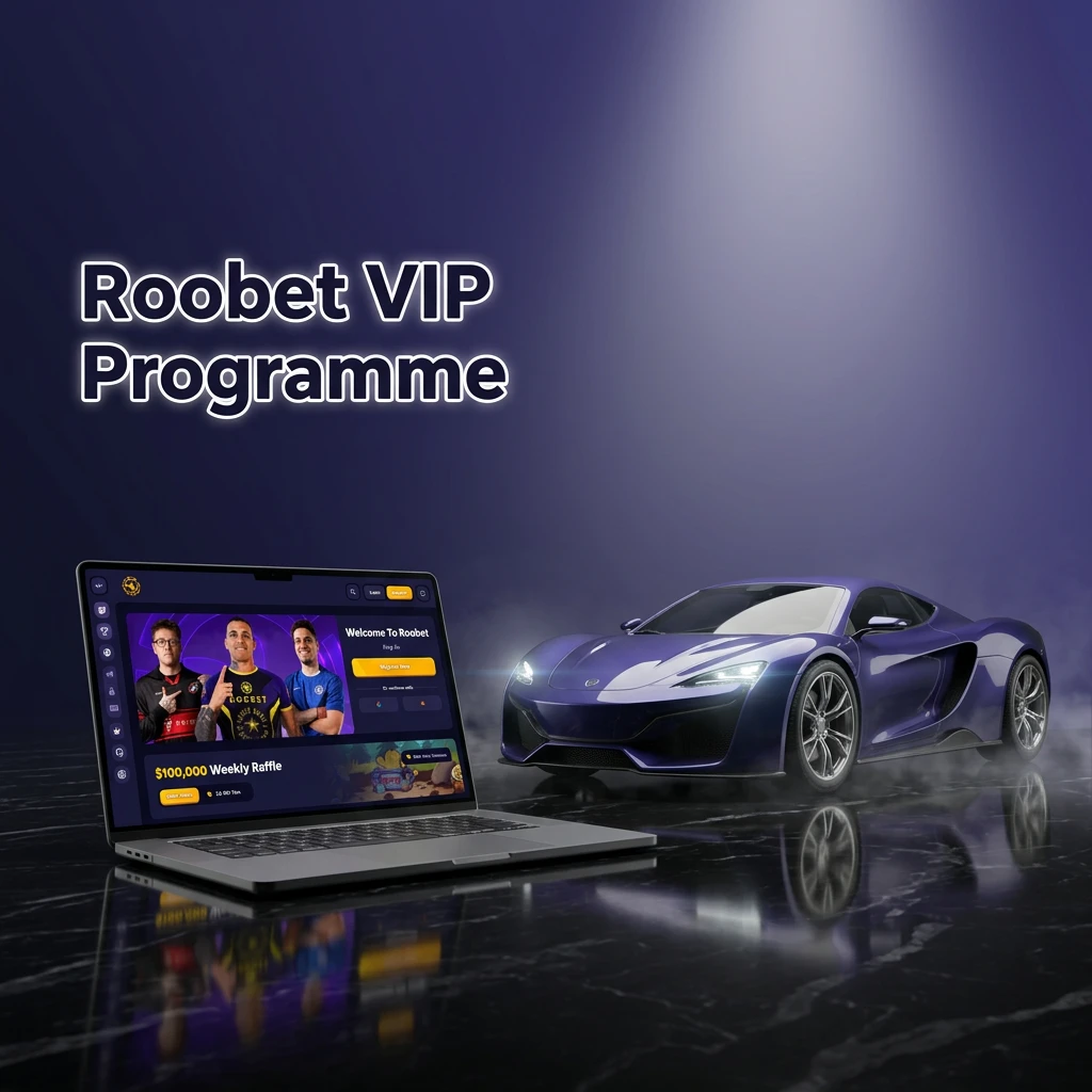 Roobet VIP programme tiers showing escalating rewards including withdrawal limits, account managers, and exclusive bonuses.
