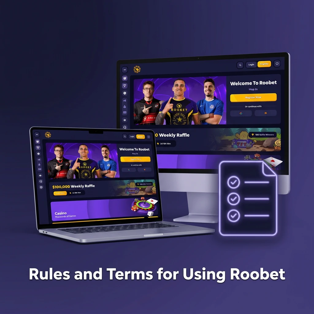 Roobet terms: age 18+, one account per user, bonus rules, withdrawal conditions, and restricted jurisdictions.